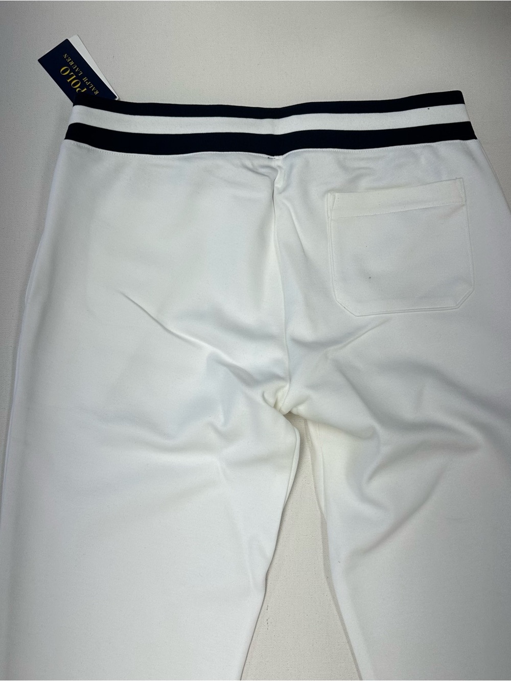 Polo Ralph Lauren Double Knit Tech Fleece Jogger Sweatsuit White Top L Bottom M - Picture 9 of 16